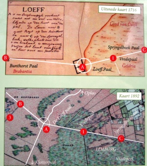 bewerkte uitsnede Peelkaart 1716